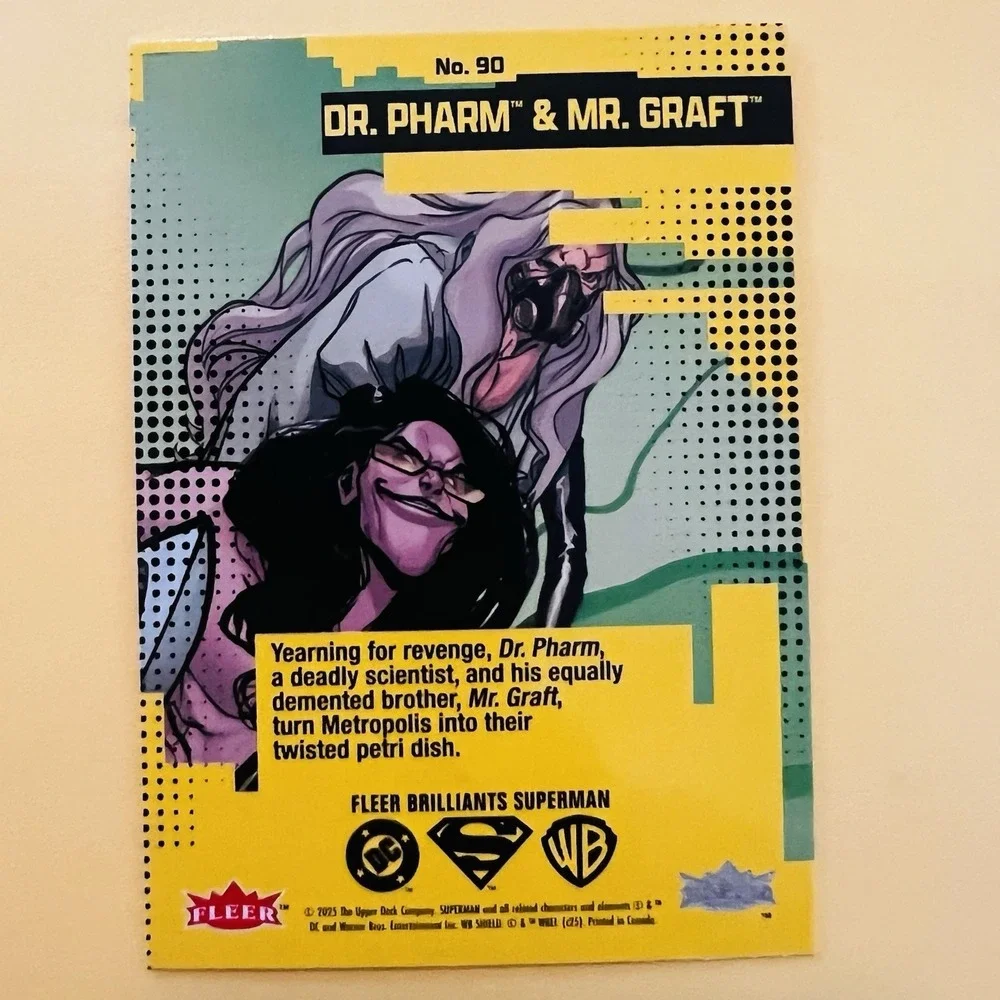 2025 Upper Deck Fleer Brilliants‎ Superman Dr. Pharm & Mr. Graft #90 Base DC